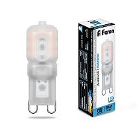 Лампа светодиодная Feron LB-430 JCD Капсула G9 FR 220В 5Вт 420Лм 6400К 16х47мм картинка 